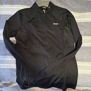 Orange quarter zip